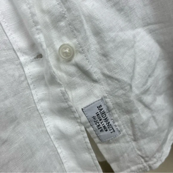 J.CREW Slim Perfect Shirt Baird Mcnutt
Irish Linen Shirt White 14 White - Picture 3 of 8